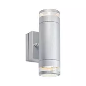 Markslöjd 109106 - prigušiva LED spoljašnja zidna svetiljka LUNO 2xLED/4,9W/230V IP65 srebrna