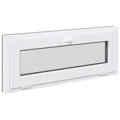 Vidaxl Okno za klet RISOR 110 x 40 cm PVC in steklo Antracit