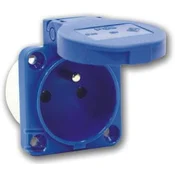 slomart Enojna vtičnica P-Nova 16A 230V 2P+Z z zatičem, modra, zadnji vstop kabla IP54