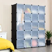 Costway Organizator za shranjevanje kock 20 kock z vrati