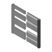 Aluminijast ograjni podporni U-profil 30x25x1.2mm, za 20mm deske, antracit - 940