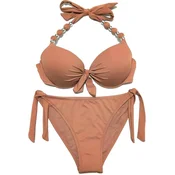 EONAR dvodelne večbarvne push-up kopalke - Kaki, M