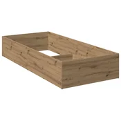 vidaXL Posteljni obod za nastavljivo posteljno dno Artisan hrast