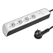 Hama P2223761 produžni kabel 1,5 m 4 uticnice naizmjenicne struje U zatvorenom Crno, Bijelo