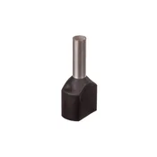 em Izolirani kabelski končnik TID 2x1,5 mm2/8 mm črno pocinkan TID2x1,5L8 /100 kosov/