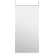 Ogledalo za vrata crno 50 x 100 cm od stakla i aluminija