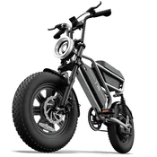 UNBRANDED URLIFE T16 srebrno zložljivo električno kolo 16, 250 W, baterija 48 V 13 Ah, široke pnevmatike in polno vzmetenje