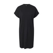 Womens T-shirt made of organic cotton, cut on the sleeve, black