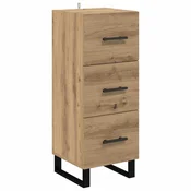 Vidaxl Strani šal s predalom Umetni hrast 34,5 x 34 x 90 cm