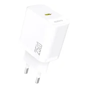 DUDAO 25 W GaN USB-C omrežni polnilnik - bel