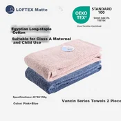 Loftex Set peškira, 40x80cm, 2 komada, Roze-plavi