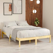 Greatstore Posteljni okvir iz trdne borovine 140x190 cm