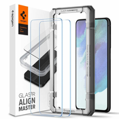 Spigen Spigen Glass ALM Glas.TR 2 kosa z aplikatorjem, Zaščitno kaljeno steklo, Samsung Galaxy S21 FE