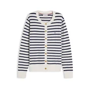 TOMMY HILFIGER Pletena jopa  svetlo bež / mornarska