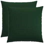 Vidaxl Prevleka za blazino 2 kos HEERLEN Temno zelena 55 x 55 cm Blago