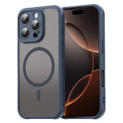 Hibridni ovitek HaloFrost II MagSafe za iPhone 16 Pro - navy blue