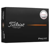 Golf žogice Titleist Pro V1 White Performance Alignment Red
