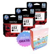 HP - Komplet kartuš HP 3YM75AE nr.653 (črna), original, 3 kosi + DARILO GRATIS
