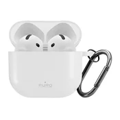 Puro Silikonski ovitek za slušalke Airpods 4 - bel