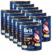 Konzervirana hrana Brit premium by Nature Turkey & Liver 12x800 g