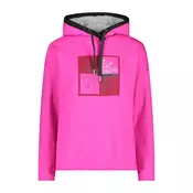 CMP WOMAN SWEAT FIX HOOD, ženski pulover, roza 32E0466