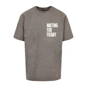 Mister Tee Majica Waiting For Friday siv denim/bela