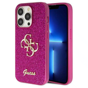 Originalna torbica GUESS Hardcase GUHCP15LHG4SGU za iPhone 15 Pro (Fixed Glitter Big 4G / vijolična)