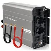Qoltec MS Wave pretvornik napetosti | 12 V na 230 V | 1500/3000 W | USB | Združljiv z LiFePO4 GEL AGM baterijami