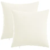 Vidaxl Prevleka za blazino 2 kos HEERLEN Bela 35 x 35 cm Blago
