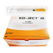 Inzulinska brizga z iglo 0,5 ml U-100 G29 (0,33X12,7) KD-JECT III 100 kosov