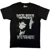 David Bowie Heroes Earls Court Black M Majica