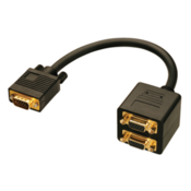 Lindy VGA Splitter Cable 0.18m VGA (D-Sub) VGA (D-Sub) Black VGA cable