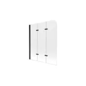 Mexen Felix trokrilni tuš paravan 120 x 140 cm, prozoren, črn - 890-120-003-70-00