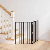 Vrata za pse 2 pcs Crna 60 x 80 cm Cinkani celik