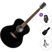 Pasadena PJ-300 SET Black Akustična kitara Jumbo