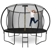 HyperMotion Otroški Trampolin Premer 366 cm z Lestvijo za Dom in Vrt - Zaščitna Mreža, Zunanja Igra, Odporno na UV, Notranja Uporaba