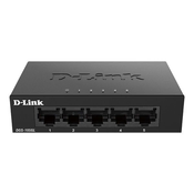 D-Link DGS-105GL/E 5-portno gigabitno ethernetno stikalo v kovinskem ohišju brez upravljanja brez IGMP- 5-portno 10/100/1000 Mb/s