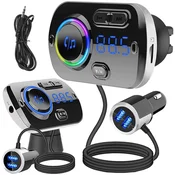 Verkgroup Avto FM oddajnik SD bluetooth 2x USB 12-24V LED RGB