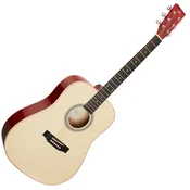 SX SD204 Transparent Red Akustična kitara (Kot novo)