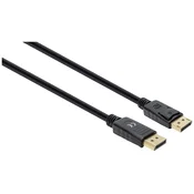 MANHATTAN Manhattan DisplayPort kabel DisplayPort vtič, DisplayPort vtič 2 m črna 355575 trojno oklopljen, PVC plašč, pozlačeni konektorji DisplayPort kabel, (20418281)