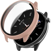 GS Ovitek 2 v 1 + kaljeno steklo za Amazfit GTR Mini, roza