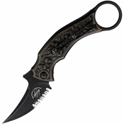 Bastinelli Creations Mako Linerlock Serrated Bronze