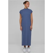 Womens Urban Classics Long Extended Shoulder Dress - Blue