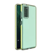 Spring Hurtel Spring futrola za Samsung Galaxy A72 4G, prozirna, žuti okvir
