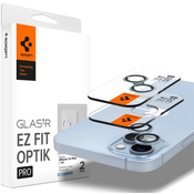 Spigen Glass tR EZ Fit Optik Pro 2 Pack, blue - iPhone 15/15 Plus/14/14 Plus (AGL07166)