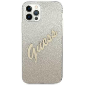 Guess iPhone 12 Pro Max 6,7 gold hardcase Glitter Gradient Script (GUHCP12LPCUGLSGO)