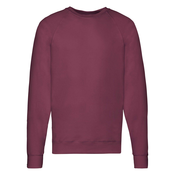 Burgundy mens sweatshirt Lightweight Raglan Sweat Fruit of the Loom