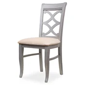 Casa Padrino Biedermeier dining room chair cream/gray 49 x 56 x H. 92 cm - Solid wood kitchen chair - Solid wood dining room furniture - Biedermeier dining room furniture