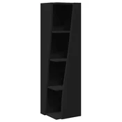 Vidaxl Kotna omarica Črna 27,5x27x102cm Konstruiran les
