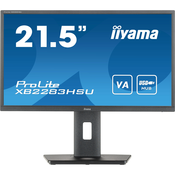 Monitor Iiyama 54,6 cm (21,5) XB2283HSU-B1 1920x1080 75Hz VA 1ms HDMI DisplayPort 2xUSB2.0 Pivot Zvočniki  sRGB99% FreeSync